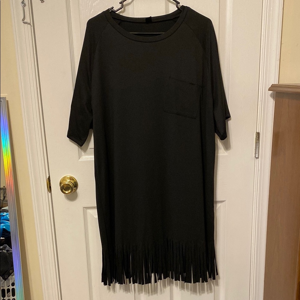 Black Fringe Dress